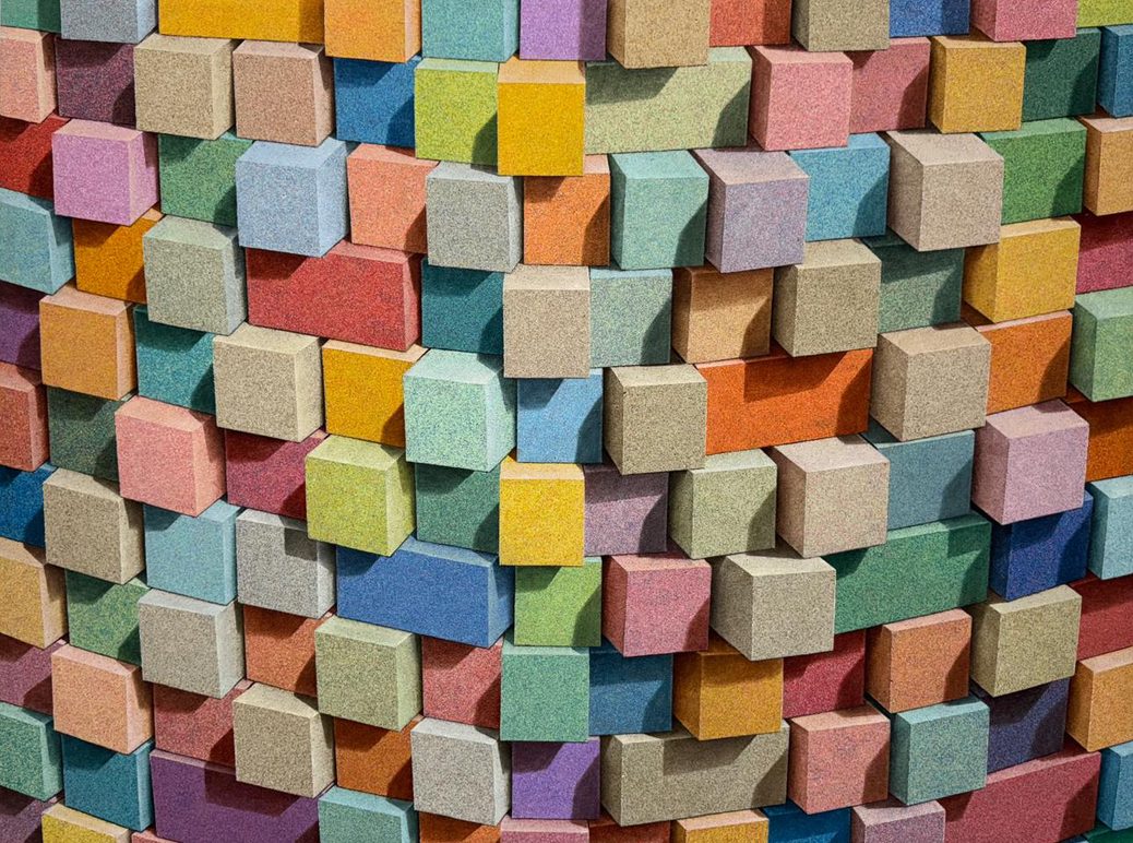 Reality + Image, 2026, 125 x 166 cm, Oil, sand and ground stone on board