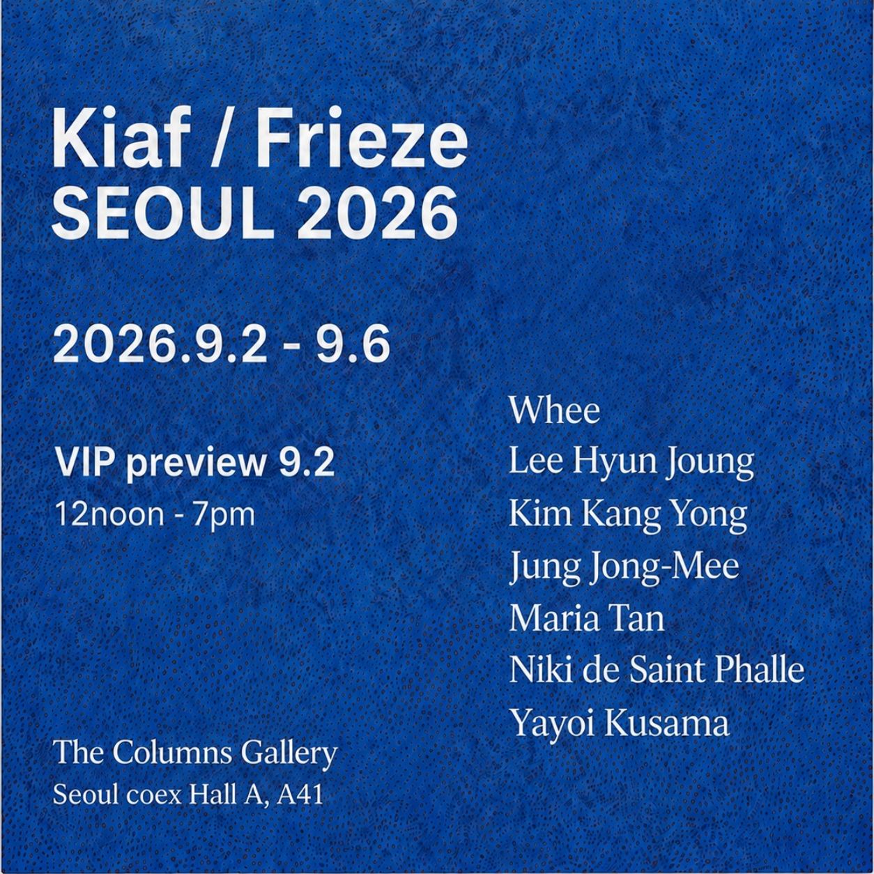 Kiaf SEOUL 2026