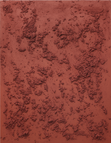 Captured Landscape - Red Earth II, 2026, Natural Material Mixed on Canvas, 145.5 x 112.1 cm