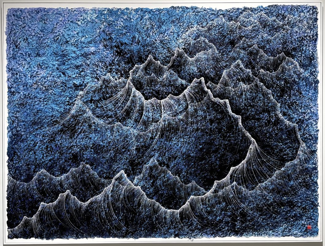 Quietude, 2026, Ink, pigment on handmade Korean mulberry paper, 95 x 128 cm